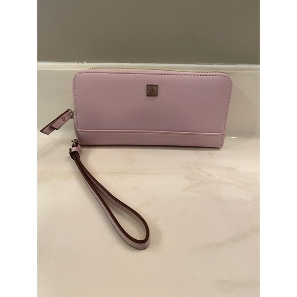Anne Klein NWOT Lavender Pink Purple Wallet Clutch Wristlet 12 Credit Card Slots - Picture 3 of 12